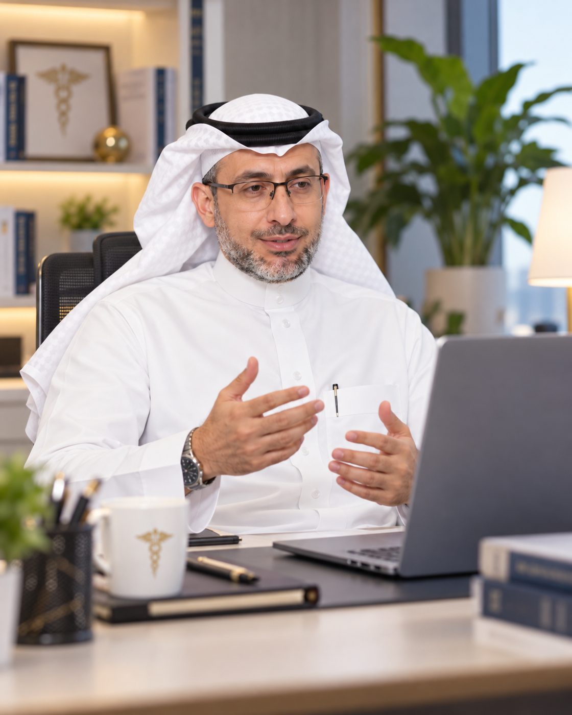 د. سعود العمر في جلسة مرئية